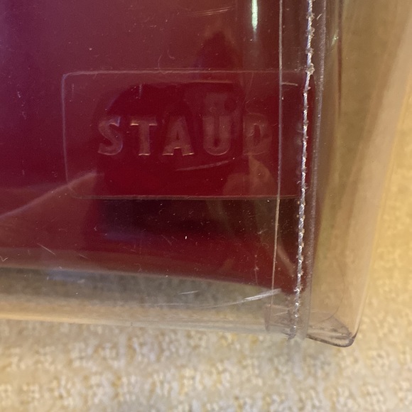 Staud Shirley Handbag - Clear/Burgundy - Picture 2 of 7
